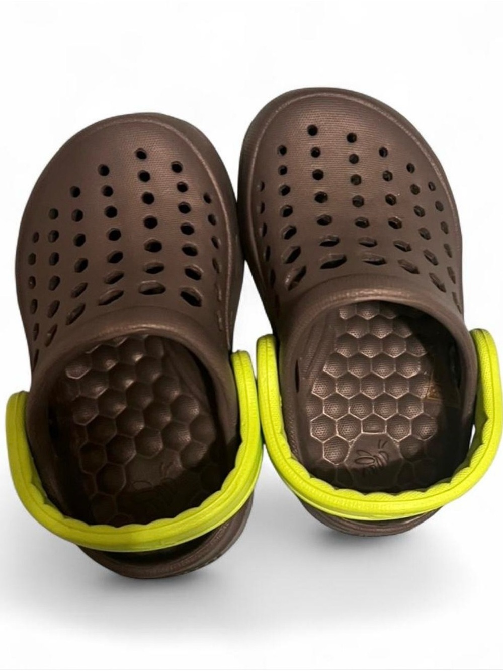 Kids Grey and Yellow Foam Clog Sandals